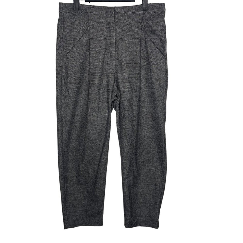 Wilfred Aritzia Grey Wool Cashmere Blend High Waisted Pleated Trousers Size 10